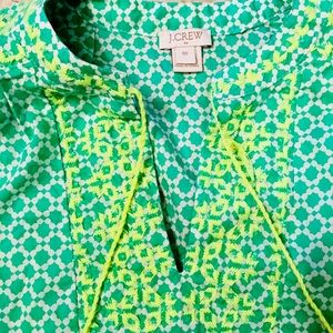 Green J. Crew tunic top!!!